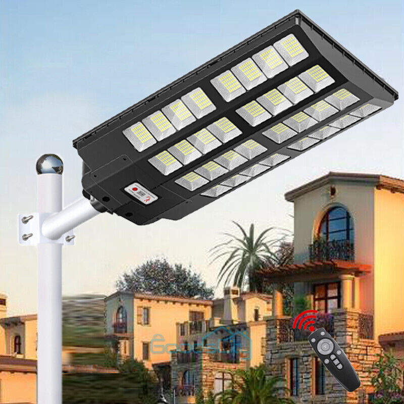 ny 1200W LED Luz Solar Para Exterior Con Sensor De Movimiento Jardin Patio Lampara