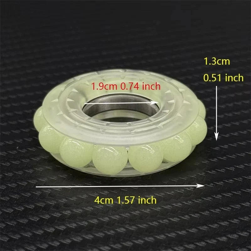 Creative Metal Punk Fidget Ring Fashionable and Novel Buddha Beads Fidget Toy 07FC0E-D4 - KOEEK
