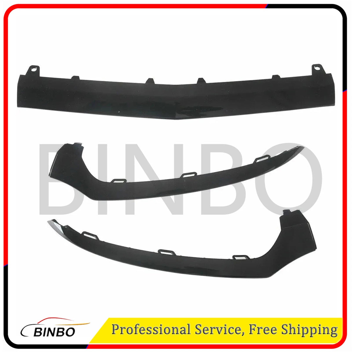 Front Passenger Side Chrome Bumper Trim 3PCS For 2015 Mercedes-Benz C400 07FC0E-D4 - KOEEK
