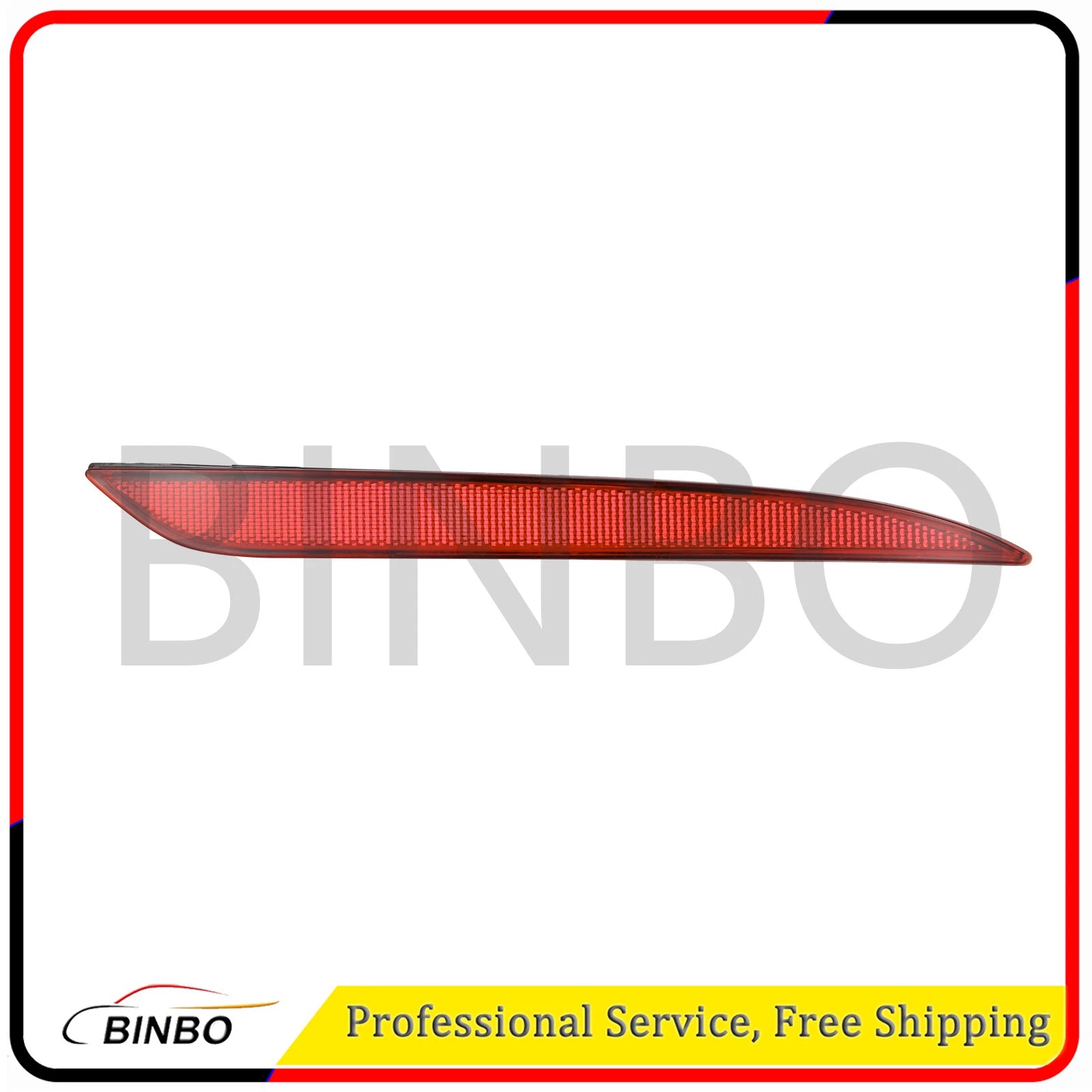 For Tesla Model 3 ABS Red 1 Pair Left + Right Tail Rear Bumper Reflector Marker 07FC0E-D4 - KOEEK