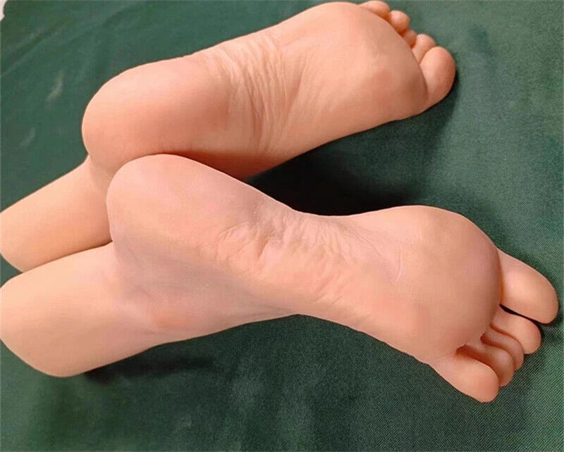 EU37 1 PAIR Platinum Silicone Female Feet Shoes Display Model Display Props 07FC0E-D4 - KOEEK