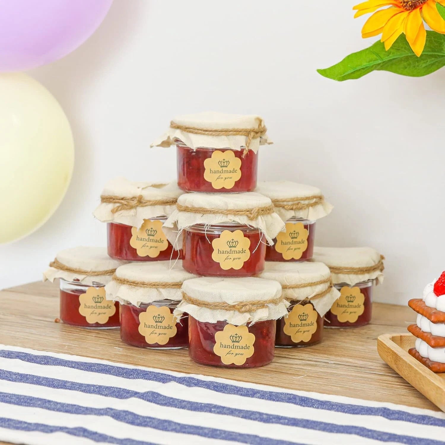 Mini Mason Jars 4oz - 8 Pack, Regular Mouth Mason Jar with Lids and Seal Bands 07FC0E-D4 - KOEEK