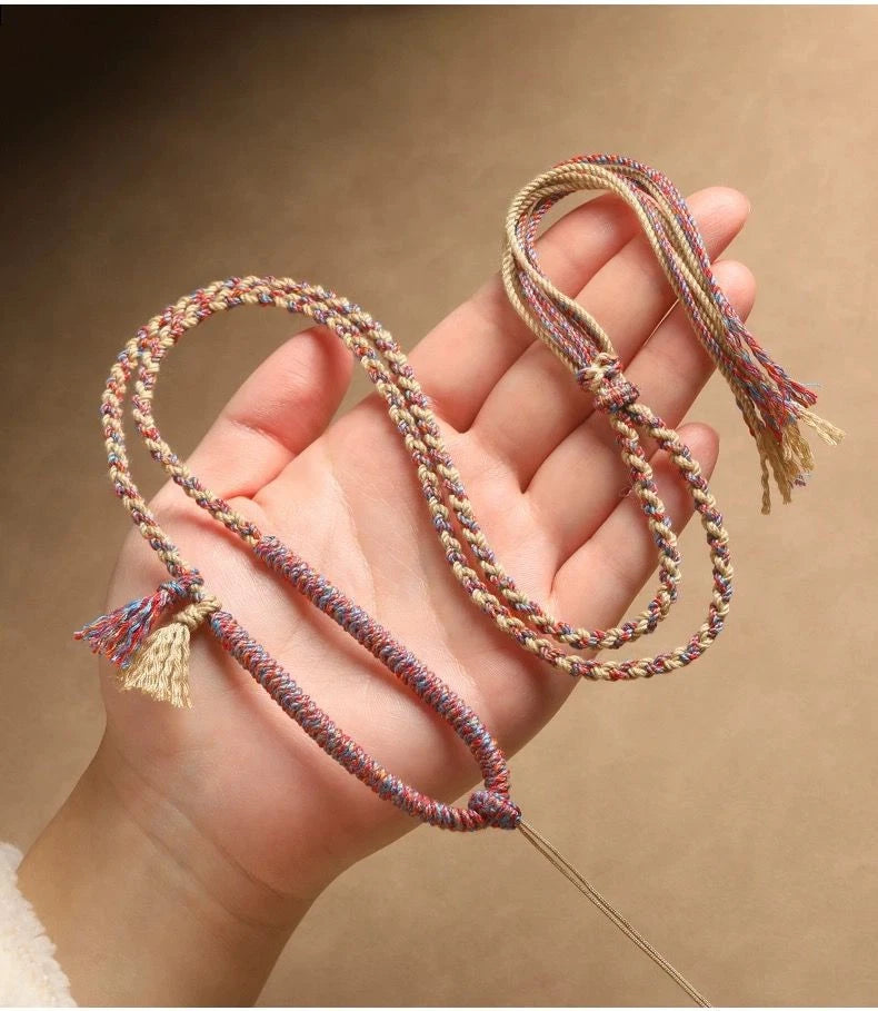 Tibetan Style Handmade Braided Cotton Necklace Cord Pendant String Women 07FC0E-D4 - KOEEK