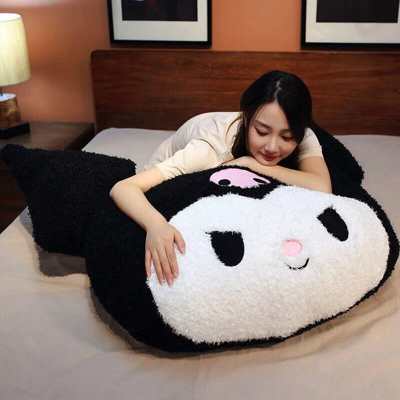 Kuromi Plush Toys Huge Stuffed Doll Kawaii Pillow Backrest Girl Bedroom Cushion 07FC0E-D4 - KOEEK