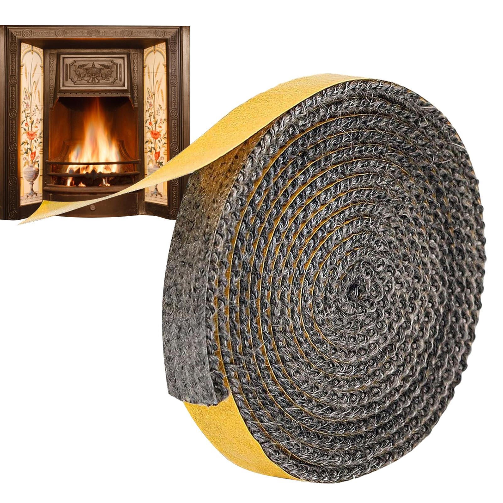 new Stove Gasket Adhesive Fireplace Sealing Tape Wood Stove Replacement Gasket Tape koeek - KOEEK