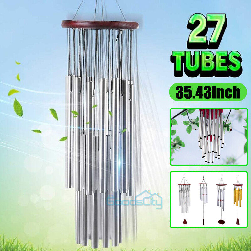 ny 35'' Stor Deep Resonance Serenity Metal Bell Wind Chimes Udendørs Home Decor US