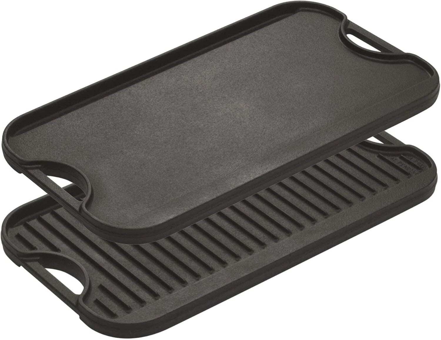 Cast Iron Reversible Grill/Griddle, 20-inch x 10.44-inch, Black 07FC0E-D4 - KOEEK