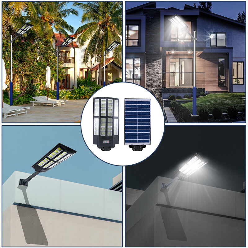 ny 1200W LED Luz Solar Para Exterior Con Sensor De Movimiento Jardin Patio Lampara