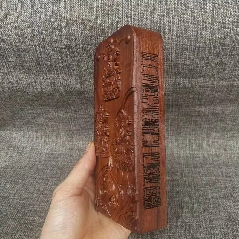 Taoist HandCarved Lightning Strike Jujube Wood Token Sanqing Order Token Taoist 07FC0E-D4 - KOEEK