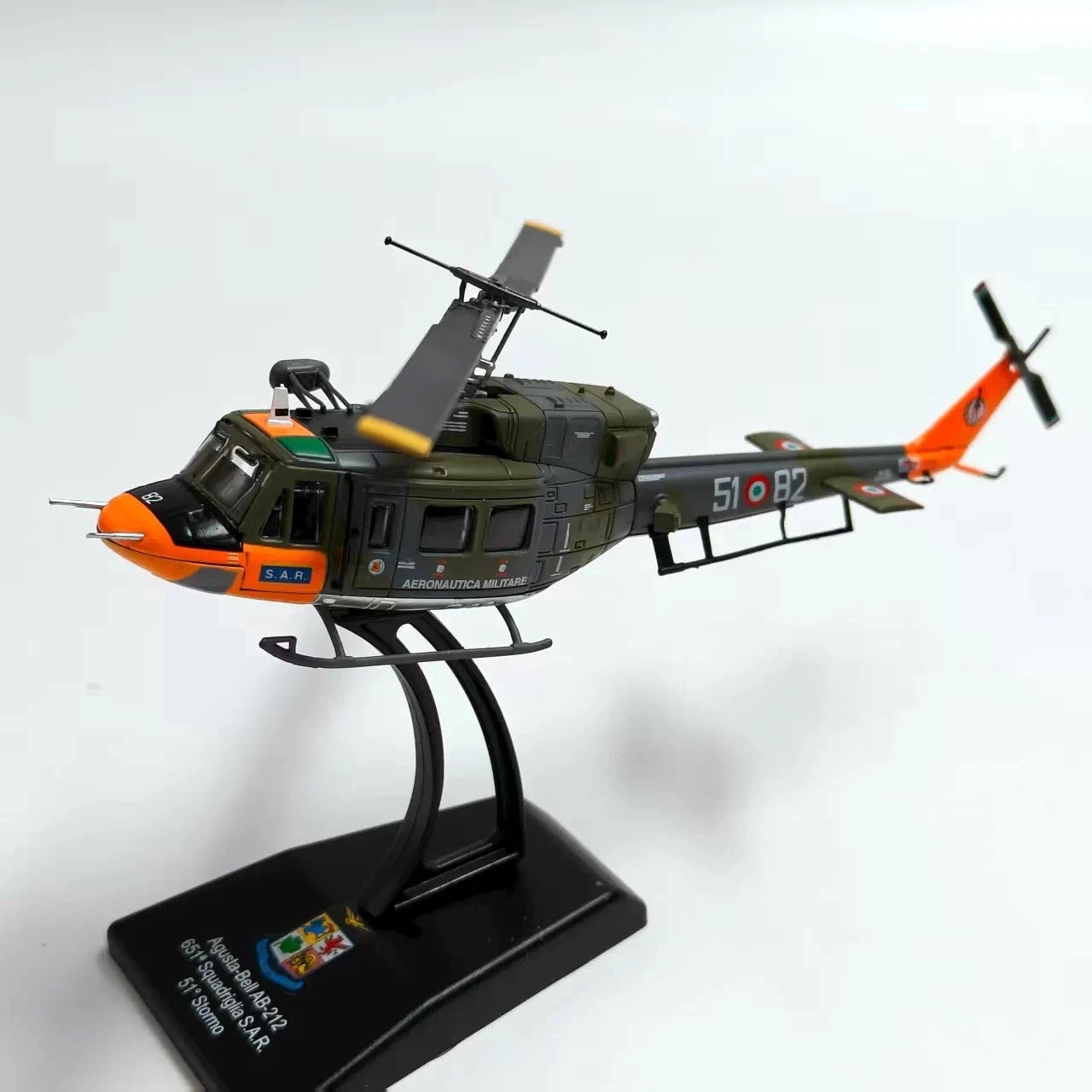 1:100 Alloy AMI Agusta-Bell AB.212 Helicopter Model Diecast Military Collection 07FC0E-D4 - KOEEK