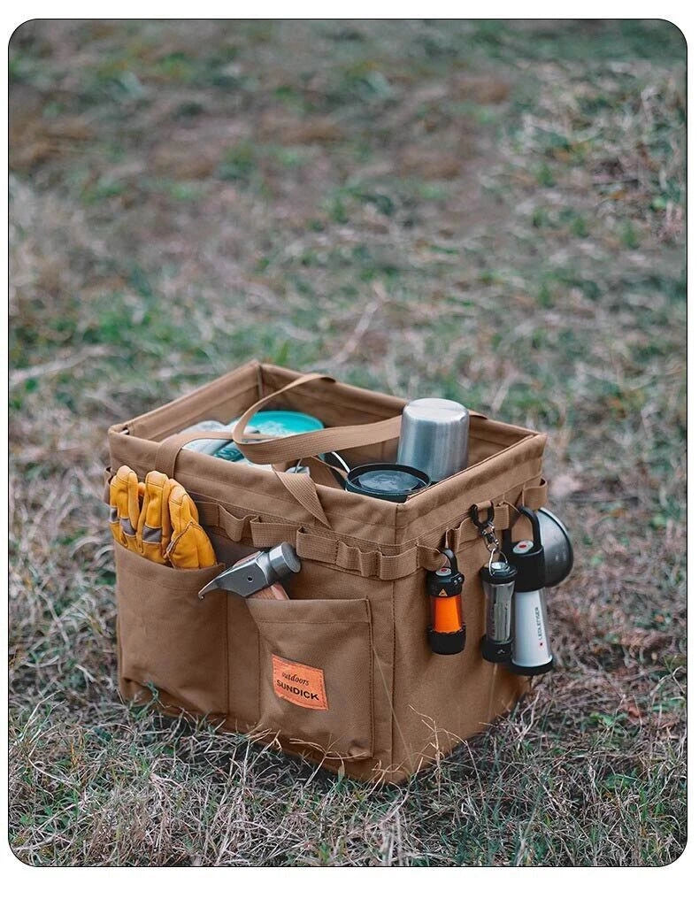 Outdoor Folding Storage Open Box Camping Storage Tool Bag Handbag Firewood Bag 07FC0E-D4 - KOEEK