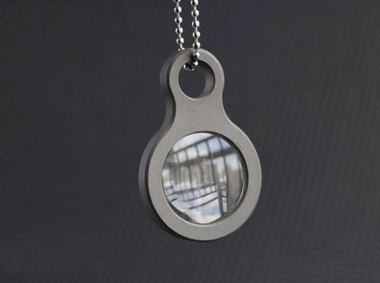 Outdoor Survival Portable Titanium Magnifying Glass Lens Handheld Pendant EDC EDC - KOEEK
