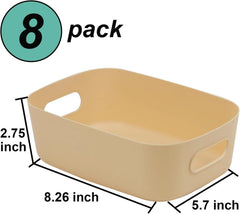 8-piece set of small drawer storage boxes, plastic storage boxes 07FC0E-D4 - KOEEK