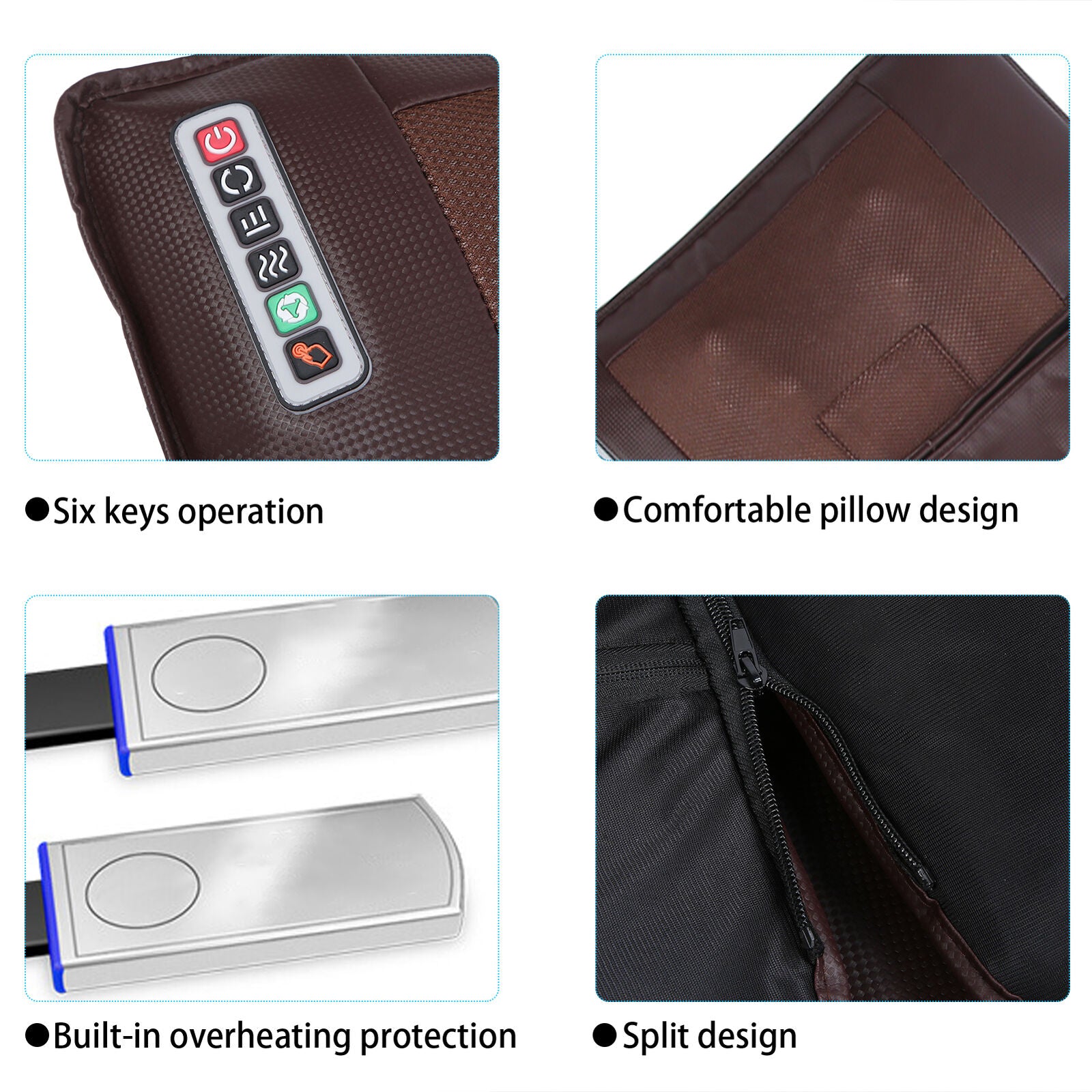 new Electric Massage Pad Whole Vibrating Mat For Neck Leg WaistV(EU Plug ) HGF koeek - KOEEK