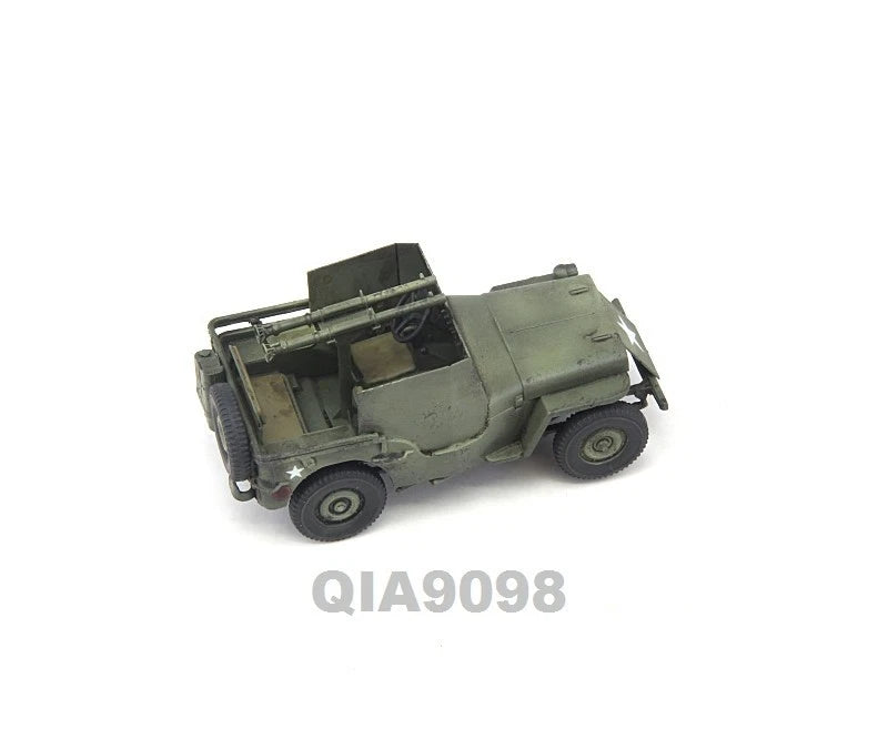 1:72 Scale US Army Willys MB & Bazooka Launcher Green Color Plastic Model 07FC0E-D4 - KOEEK