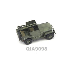 1:72 Scale US Army Willys MB & Bazooka Launcher Green Color Plastic Model 07FC0E-D4 - KOEEK