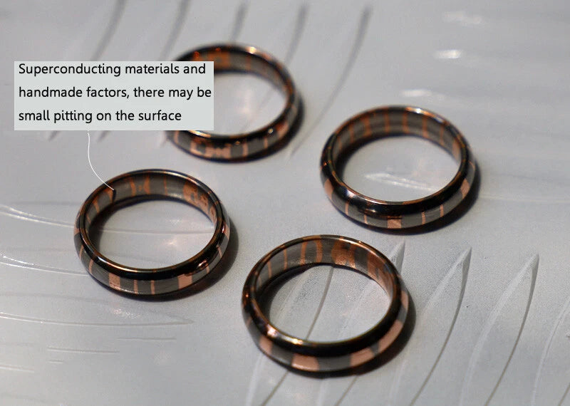 EDC Superconductor Ring Metal Pendant Meteorite Pattern Wood Grain Metal Ring 07FC0E-D4 - KOEEK