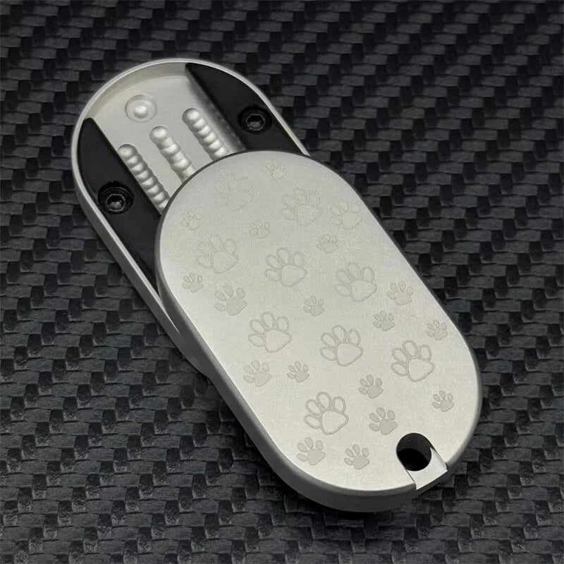 EDC Greedy Big Fat Cat Fidget Slider Stainless Steel Mechanical Push Fidget Toys 07FC0E-D4 - KOEEK