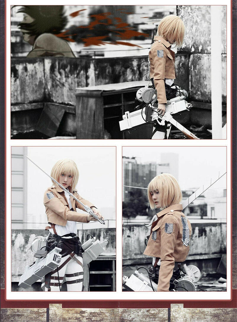 Anime Attack on Titan Mikasa 3D Maneuver Gear Cosplay Props Set Blade Wearable 07FC0E-D4 - KOEEK