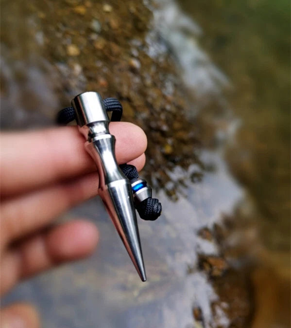 EDC TC4 Titanium Alloy Keychain Pendant Knife Bead Outdoor Multi Tool Portable 07FC0E-D4 - KOEEK