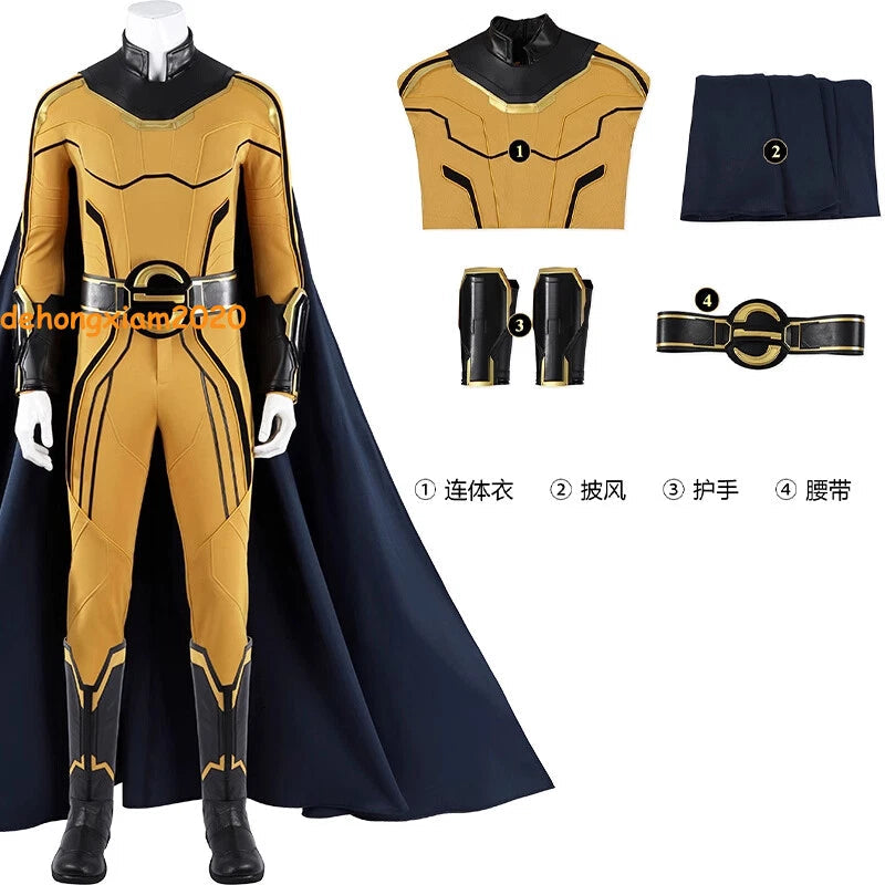 Thunderbolts Sentry Jumpsuit Cloak Bodysuit Halloween Cosplay Men's Clothing Set 07FC0E-D4 - KOEEK