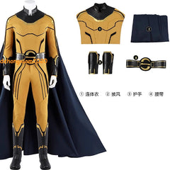 Thunderbolts Sentry Jumpsuit Cloak Bodysuit Halloween Cosplay Men's Clothing Set 07FC0E-D4 - KOEEK