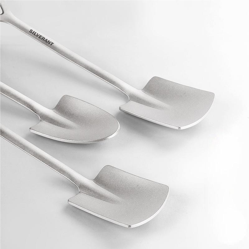 Pure Titanium Shovel Shape Spoon Lightweight Dessert Coffee Spoon Portable EDC 07FC0E-D4 - KOEEK
