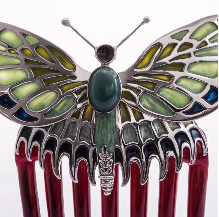 Titanic Rose Butterfly Comb Hairpin Hair Clip Handmade Accessory Prop 07FC0E-D4 - KOEEK