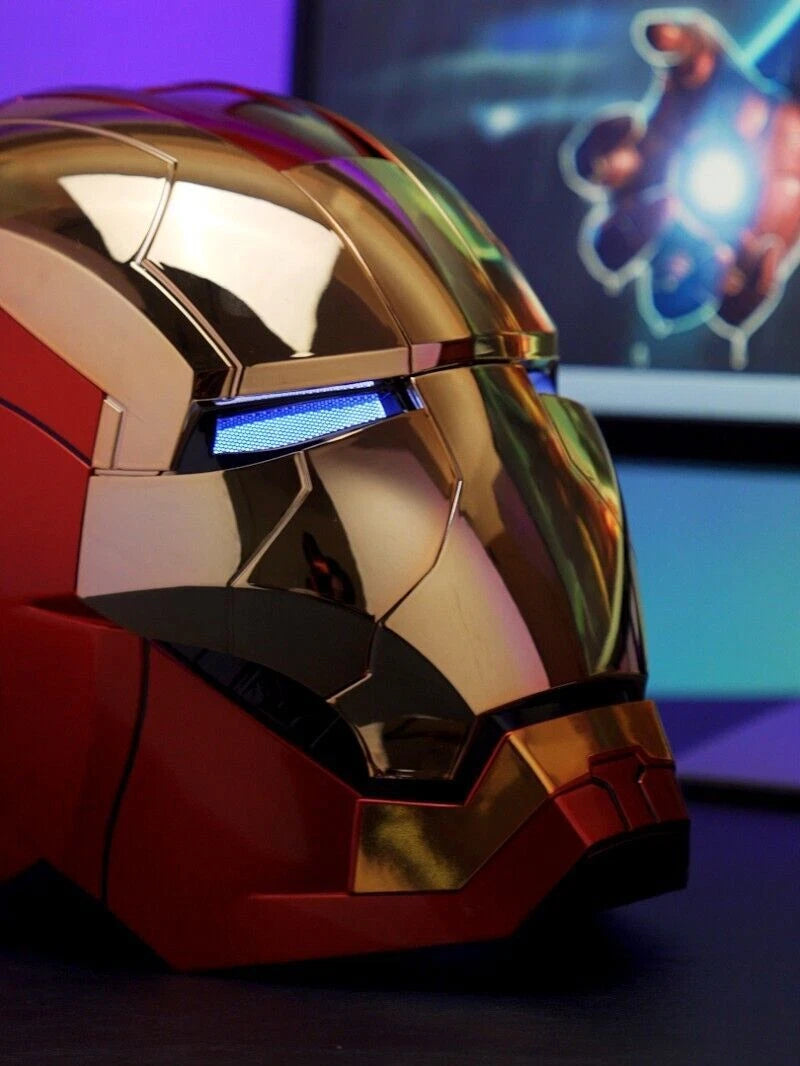 1:1 Iron Man MK5 Golden One Helmet Wearable Voice-control Mask AUTOKING Cosplay 07FC0E-D4 - KOEEK