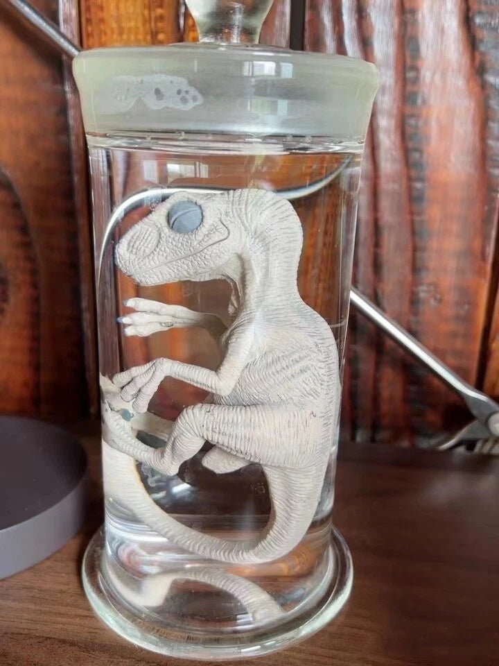 Velociraptor Dinosaur Embryo Model Unpainted Animal Plastic Figure Mini Statue 07FC0E-D4 - KOEEK