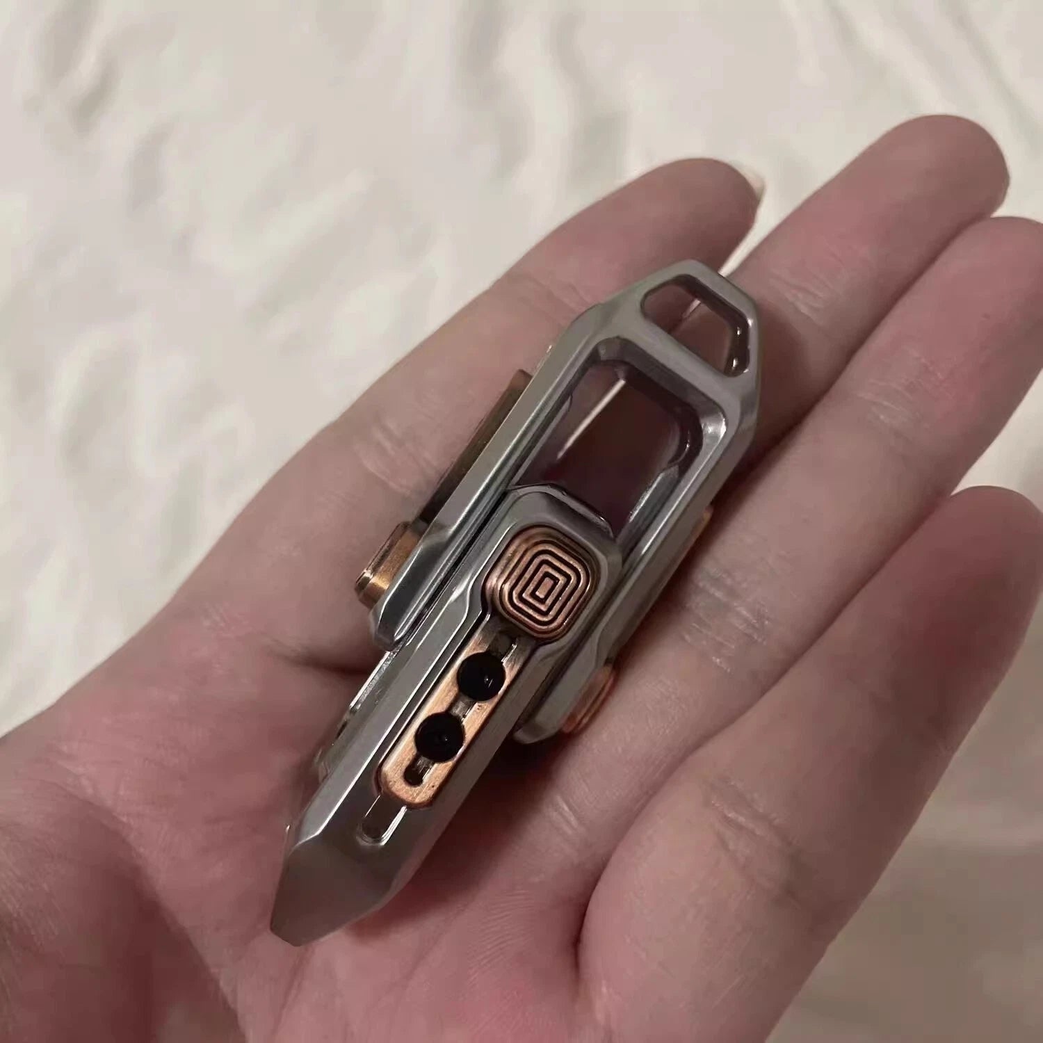 Relative Lock Push Slider EDC Fidget Slider Adult Metal Fidget Toys ADHD Tool 07FC0E-D4 - KOEEK