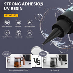 new UV Resin Kit with Light, 50g Rechargeable 395NM 50g, Black 07FC0E-D4 - KOEEK