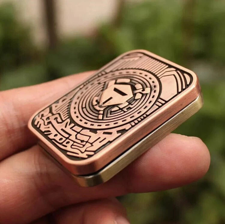 Magnetic Metal Fidget Toy Clicker Poker Slider Push Card Pocket Haptic Coin Gift 07FC0E-D4 - KOEEK