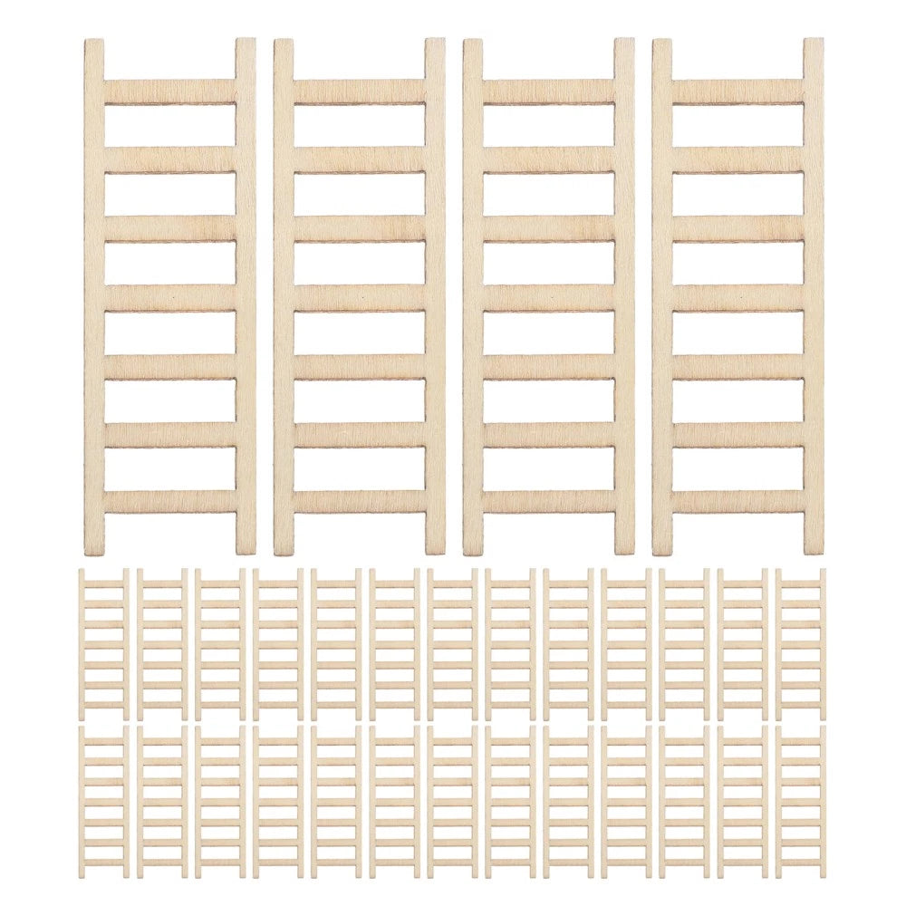 50pcs Mini Ladder Model: Micro Ladders Tiny Figurine Desktop Ornament For Doll 07FC0E-D4 - KOEEK