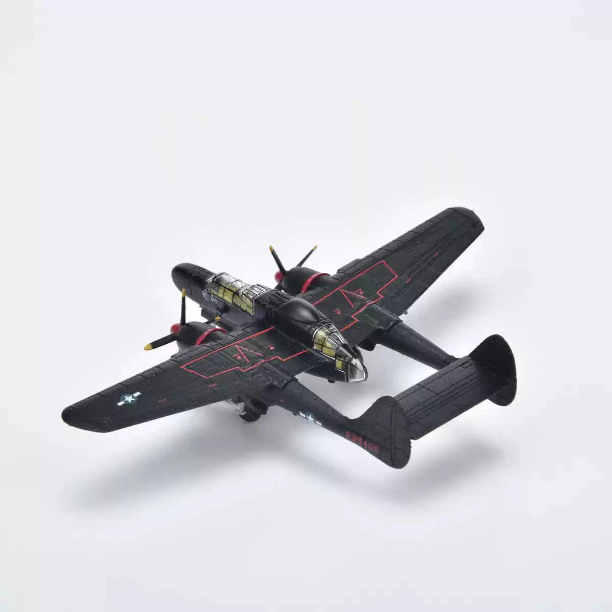 1/144 Scale US P-61 Black Widow Aircraft Black Color Diecast Metal Model 07FC0E-D4 - KOEEK