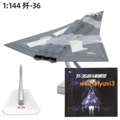 1/100 Scale J-36 Stealth Fighter Alloy Finished Product Model Collection 22cm 07FC0E-D4 - KOEEK