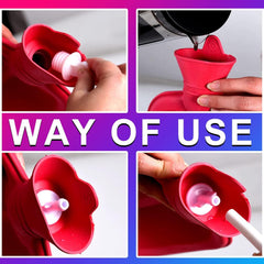 new 2 L Home Enema Bag Kit with 2 Tips,60 inch Long Silicone Hose, Red, Red 07FC0E-D4 - KOEEK