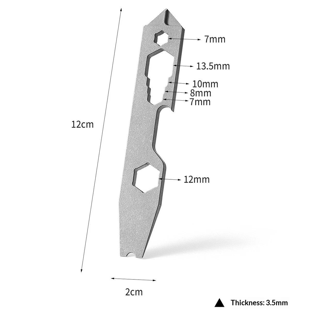 Compact TC4 Titanium alloy EDC Multi Tool with Wrench Screwdriver Pry Bar 07FC0E-D4 - KOEEK