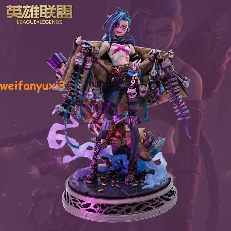 Jinx 1/7 Figure Statue Arcane：League of Legends Model 30.5cm Toy Collectible 07FC0E-D4 - KOEEK