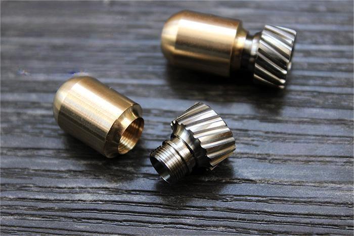 Titanium Brass Torpedo Shape Knife Lanyard Bead Paracord Pendant EDC Charm Decor 07FC0E-D4 - KOEEK