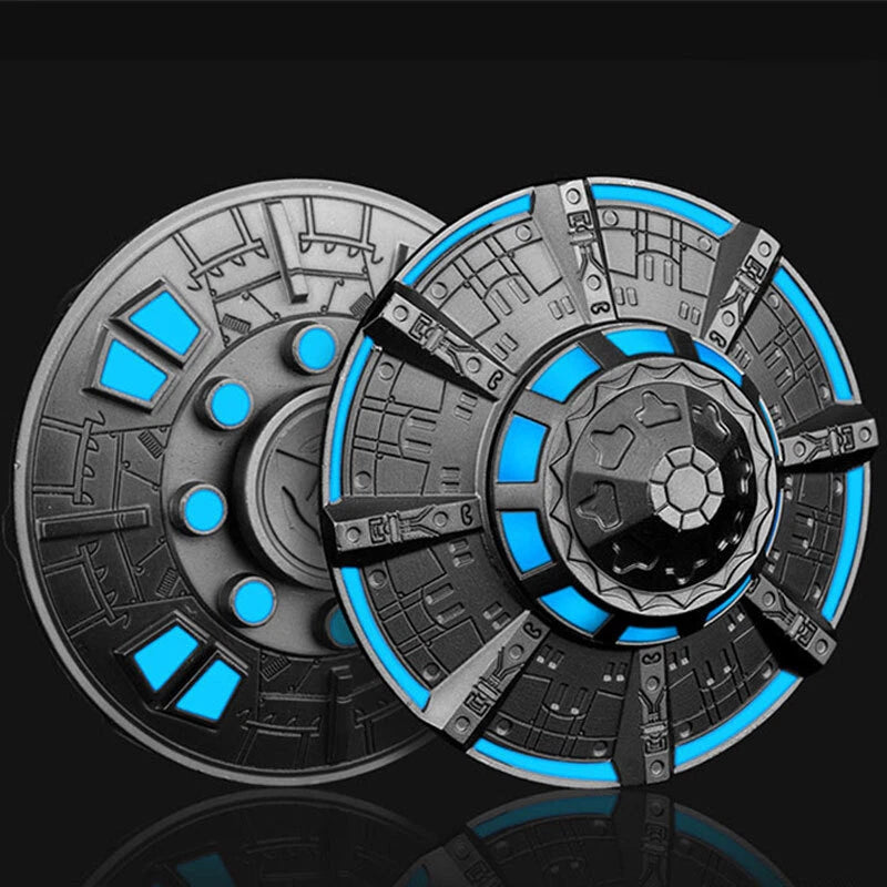EDC Alien UFO Luminous Fidget Spinner Adult Metal Fidget Toys ADHD Hand Spinner 07FC0E-D4 - KOEEK
