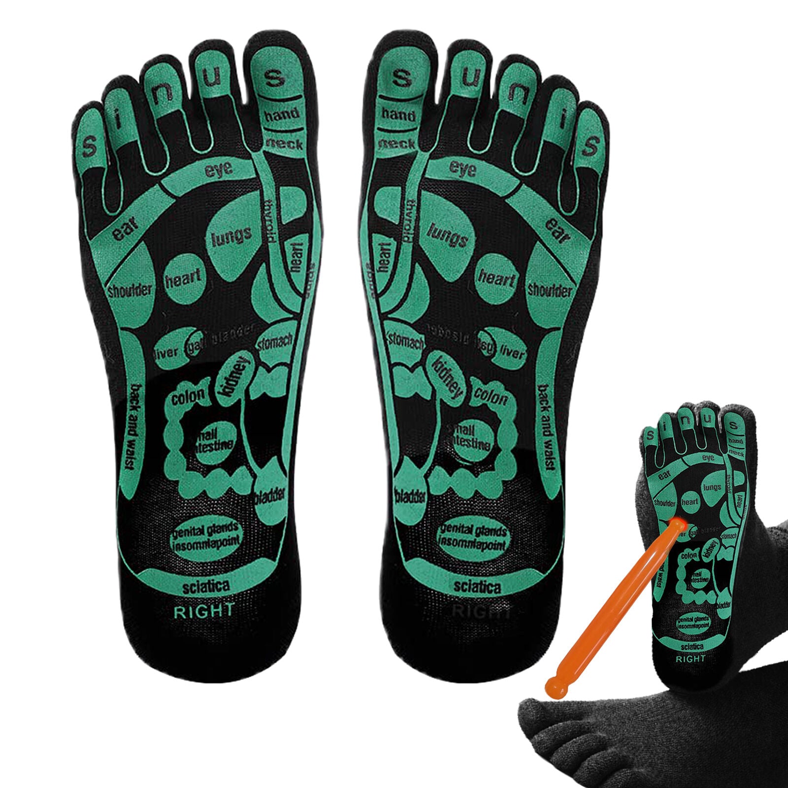 new Acupressure Reflexology Socks for Feet Massage Reflection Area Schematic Socks koeek - KOEEK