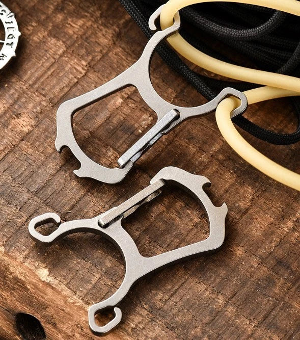 Hot EDC Titanium Alloy Multi Tools Keychain Bottle Opener with Key Ring for Gift 07FC0E-D4 - KOEEK