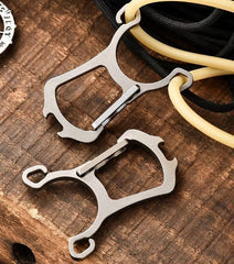 Hot EDC Titanium Alloy Multi Tools Keychain Bottle Opener with Key Ring for Gift 07FC0E-D4 - KOEEK
