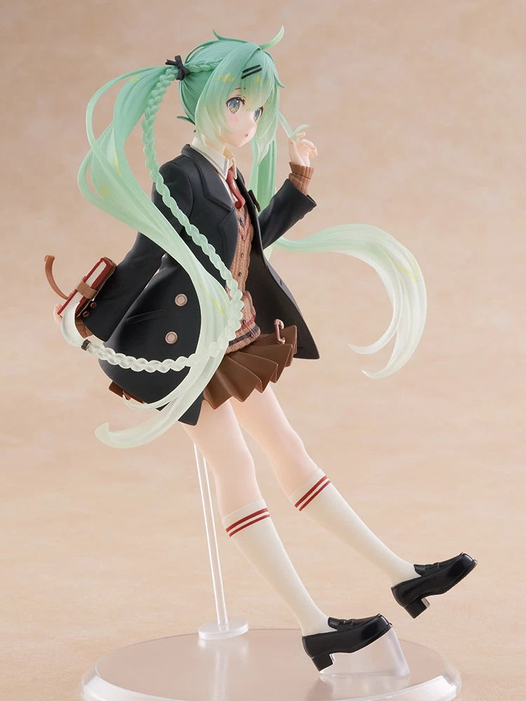 Taito Hatsune Miku Fashion School Uniform Ver. 18cm PVC Anime Figure Collectible 07FC0E-D4 - KOEEK