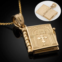 new QYAJS Pendant Christian Miniature Readable Bible Necklace Holy Book Prayer... QYAJS - KOEEK