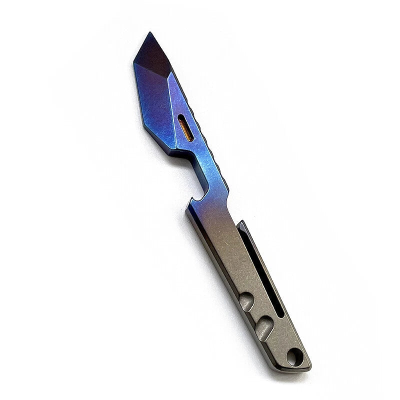 EDC Titanium Alloy Pry Bar Crowbar with Pocket Clip Bottle Opener Multi Tools 07FC0E-D4 - KOEEK