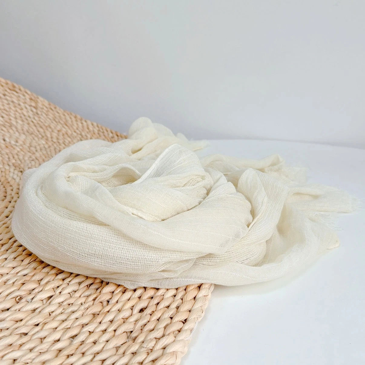 Unisex soft Crochet Scarf Solid Color Autumn Neckerchief Shawl Wrap Bandana 07FC0E-D4 - KOEEK