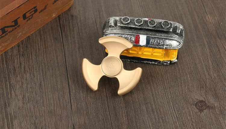 Fegve Tri Fidget Hand Spinner Triangle Stone Wash Brass Copper Finger EDC Toys 07FC0E-D4 - KOEEK