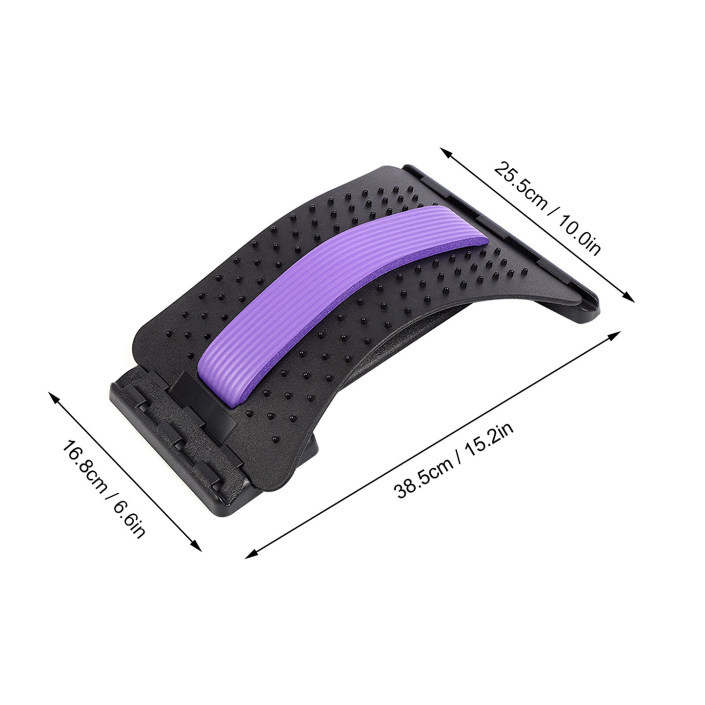 new Lumbar Massage Traction Pad Corrector Stretcher (Acupuncture Black+Purple) HGF koeek - KOEEK